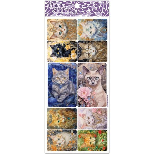 Duchess Cat Stickers - 2 Sticker Sheets for Stationary, Scrapbooking, & More