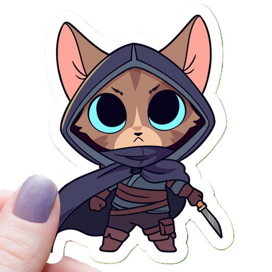 Cat Rogue Class RPG Inspired Sticker - 3" Waterproof Vinyl Decal