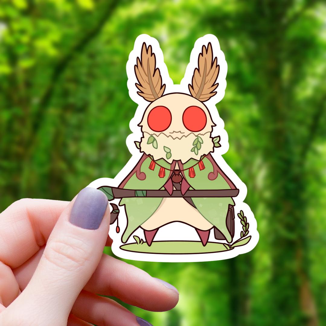 Mothman Druid Class RPG Inspired Sticker - 3" Waterproof Vinyl Decal