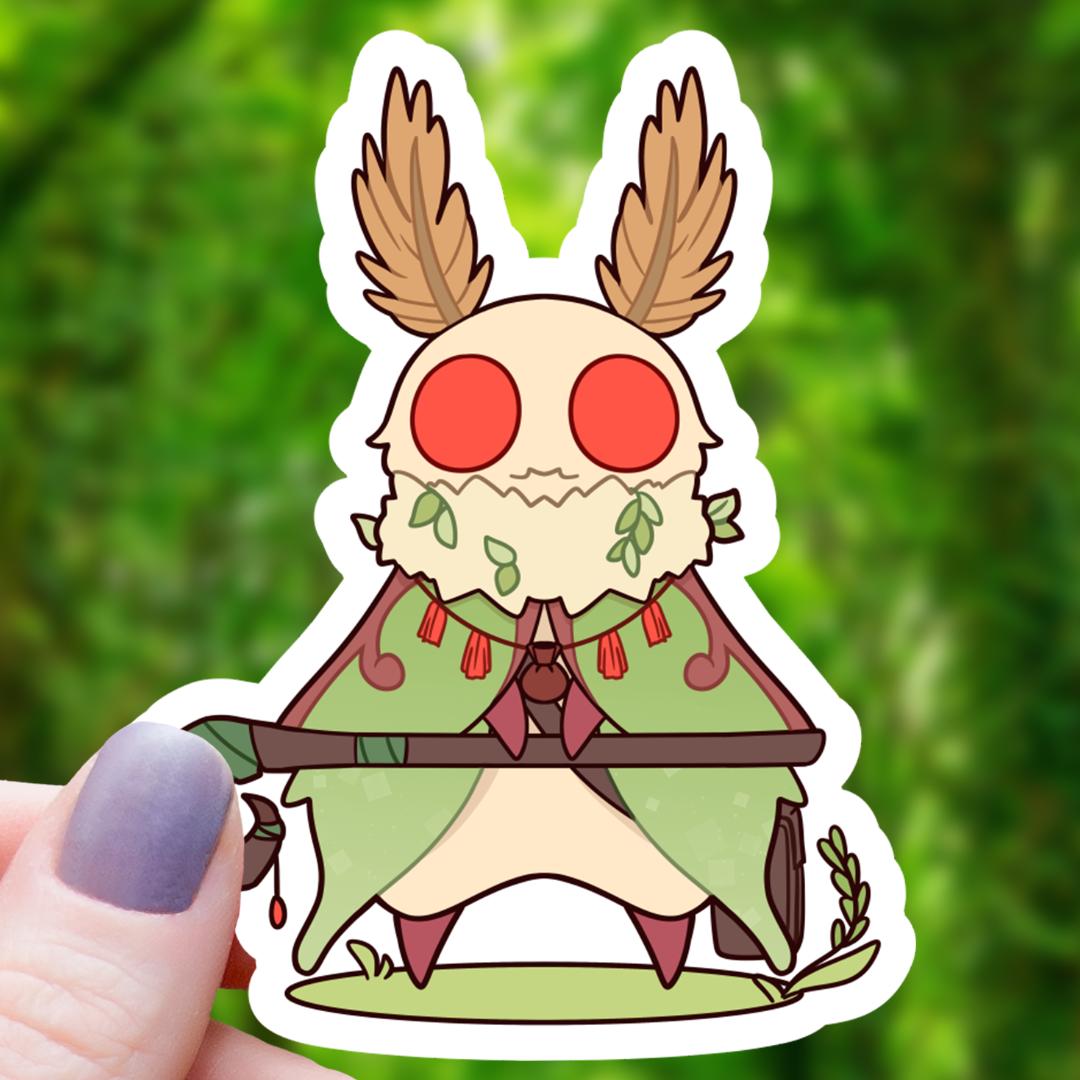 Mothman Druid Class RPG Inspired Sticker - 3" Waterproof Vinyl Decal