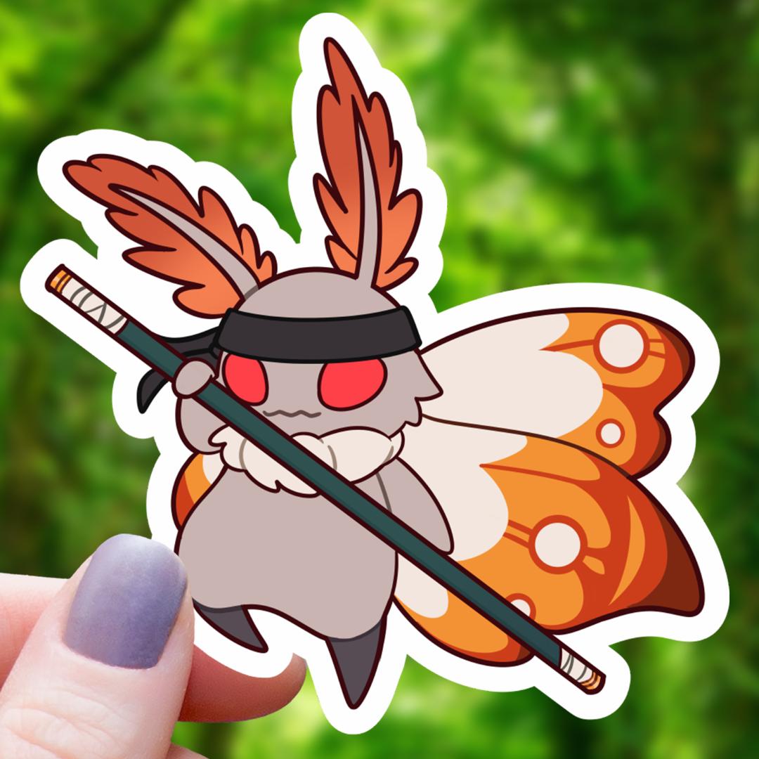 Mothman Monk Class RPG Inspired Sticker- 3" Waterproof Vinyl Decal