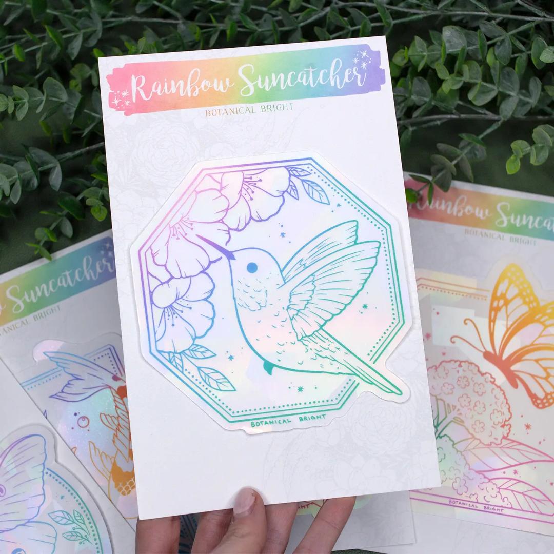 Hummingbird Sun Catcher Rainbow Maker Window Sticker