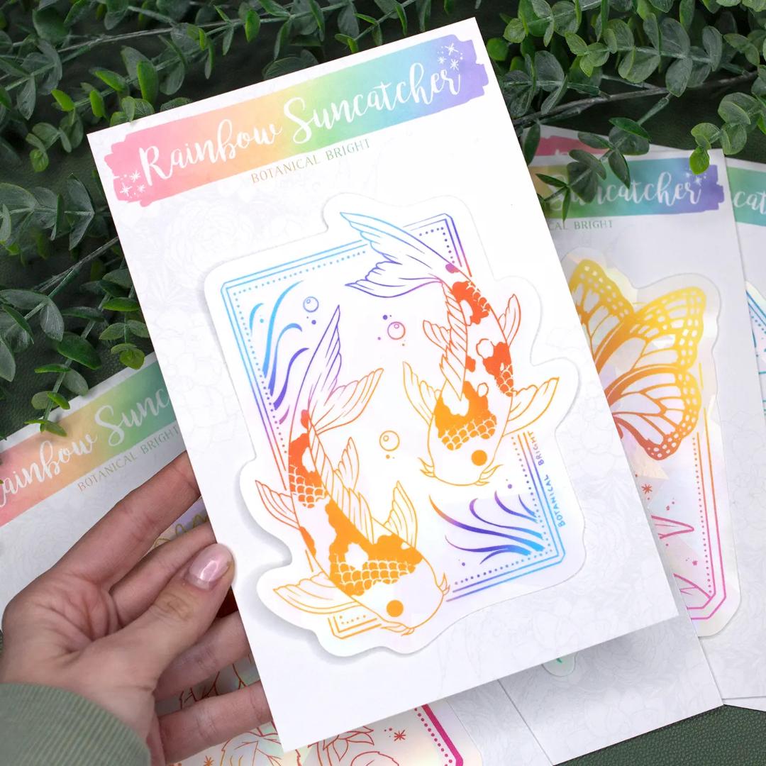 Koi Fish Sun Catcher Rainbow Maker Window Sticker