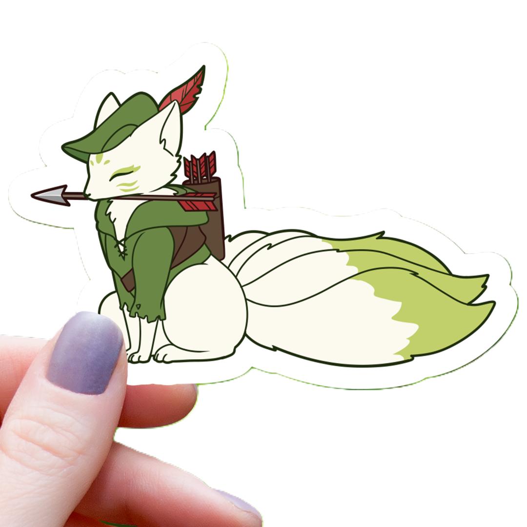 Kitsune Ranger Class RPG Inspired Sticker - Spirit Fox - 3" Waterproof Vinyl Decal