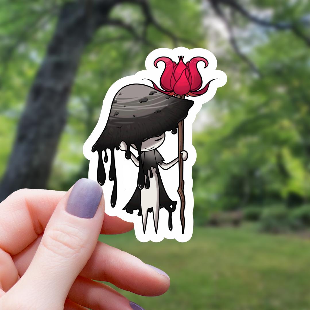 Mushroom Cleric Calls Tabletop RPG Sticker - 3" Waterproof Vinyl Decal