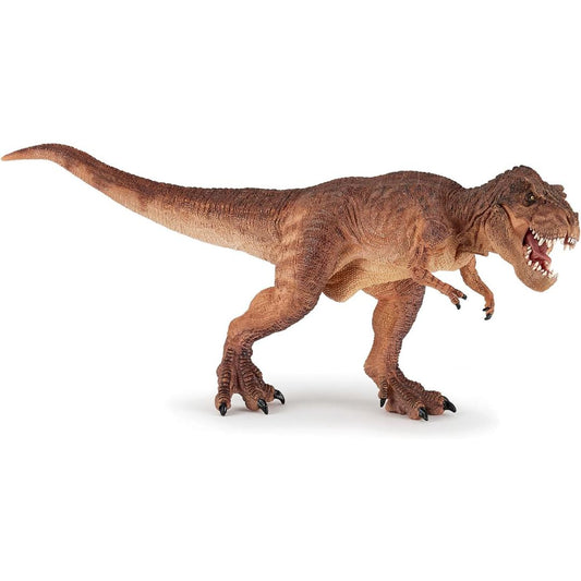 Brown Running T-Rex Dinosaur Figure - Hand Painted & Collectible Toy - Papo 55075