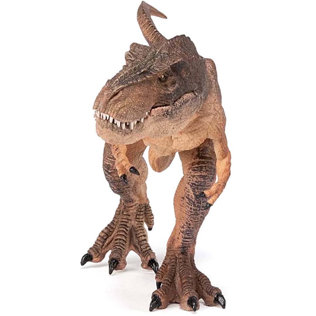 Brown Running T-Rex Dinosaur Figure - Hand Painted & Collectible Toy - Papo 55075