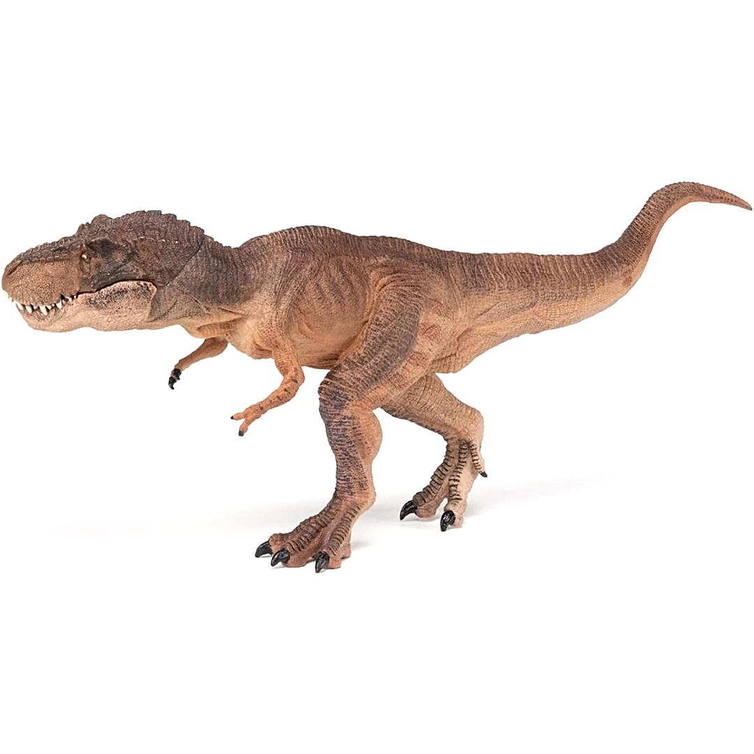 Brown Running T-Rex Dinosaur Figure - Hand Painted & Collectible Toy - Papo 55075