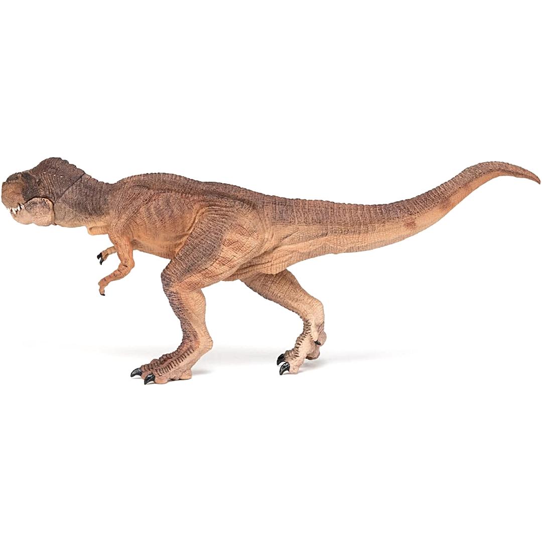 Brown Running T-Rex Dinosaur Figure - Hand Painted & Collectible Toy - Papo 55075