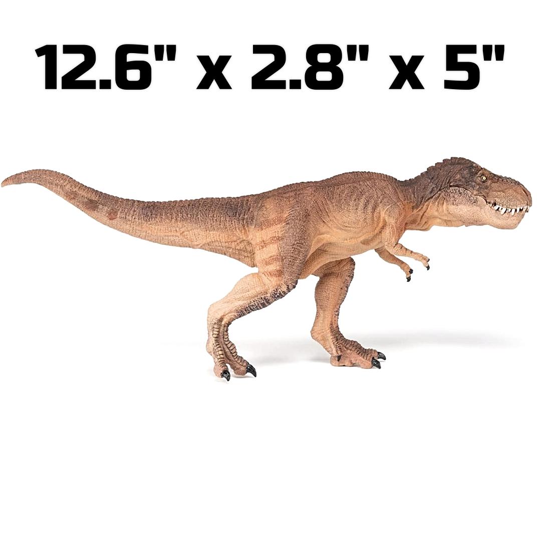 Brown Running T-Rex Dinosaur Figure - Hand Painted & Collectible Toy - Papo 55075