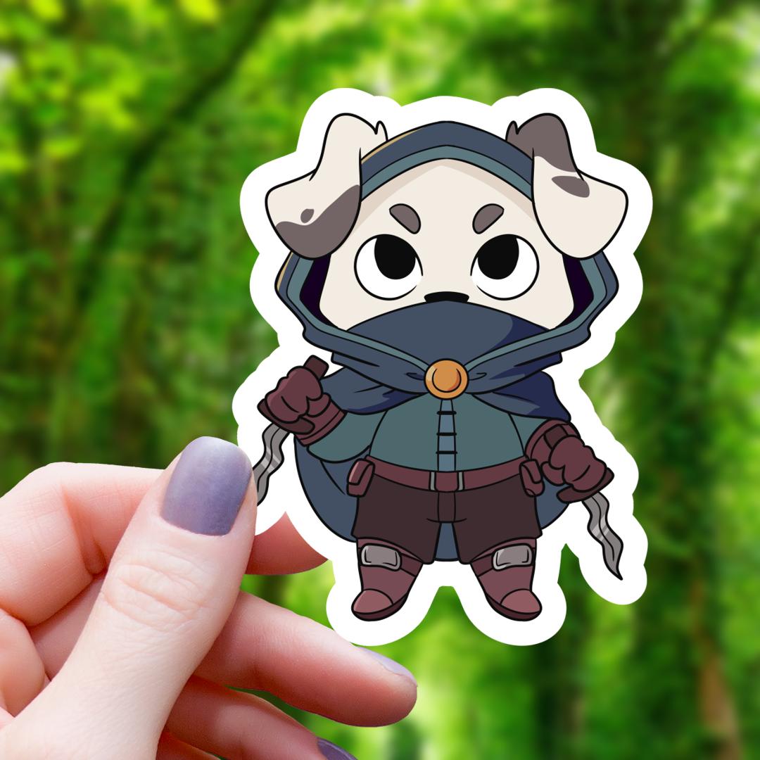Dog Rogue Class RPG Inspired Sticker - 3" Waterproof Vinyl Decal
