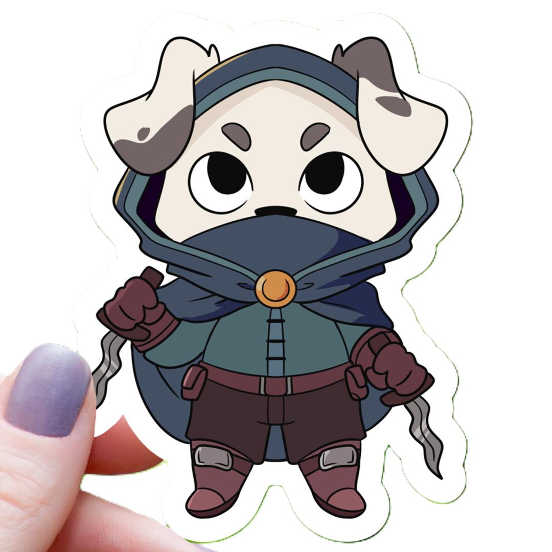 Dog Rogue Class RPG Inspired Sticker - 3" Waterproof Vinyl Decal