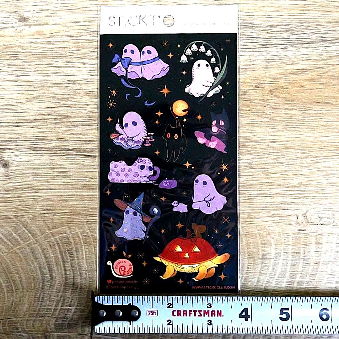 Starlit Ghosties Stickers - Halloween - 1 Spooky Sticker Sheet