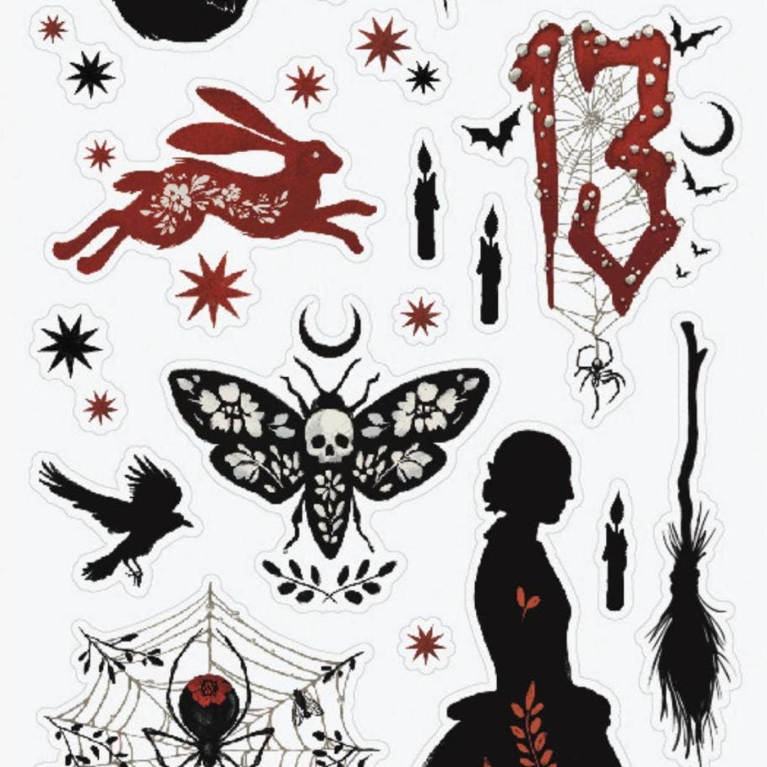 Dark Fairytale Stickers - Halloween & Goth - 1 Spooky Sticker Sheet