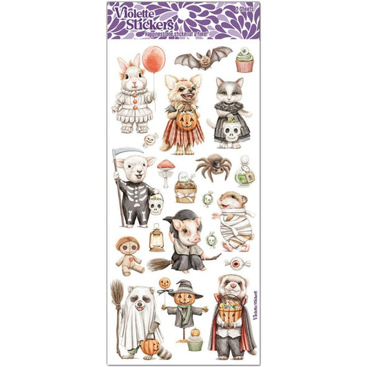 Critter Halloween Stickers - 2 Spooky Sticker Sheets