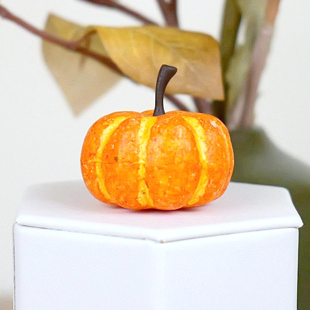 Miniature Artificial Pumpkins - 1-1/4" Inch - Fall & Halloween Crafts - Set of 4