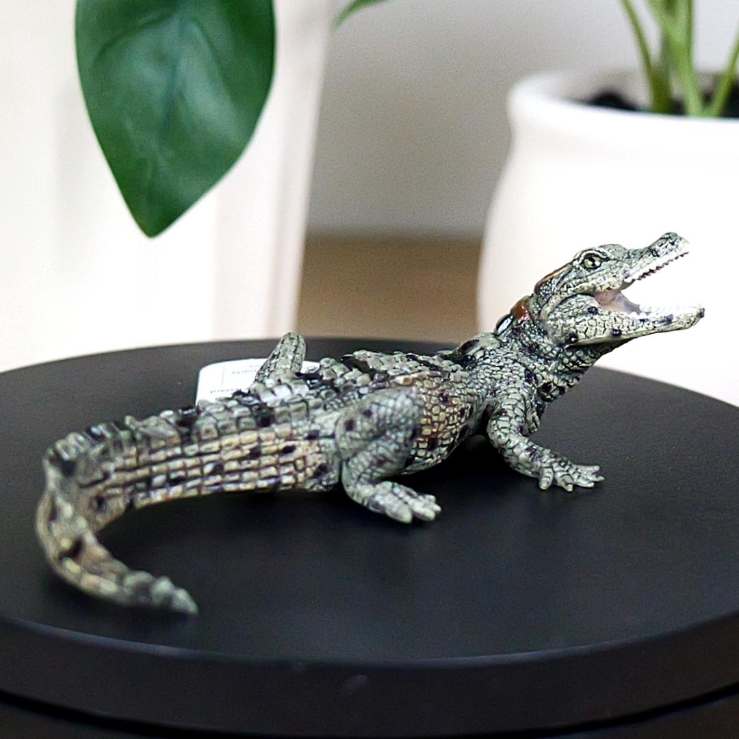 Baby Crocodile Reptile Figure - Hand Painted & Collectible Toy - Papo 50137