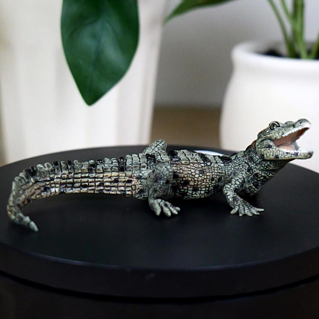 Baby Crocodile Reptile Figure - Hand Painted & Collectible Toy - Papo 50137