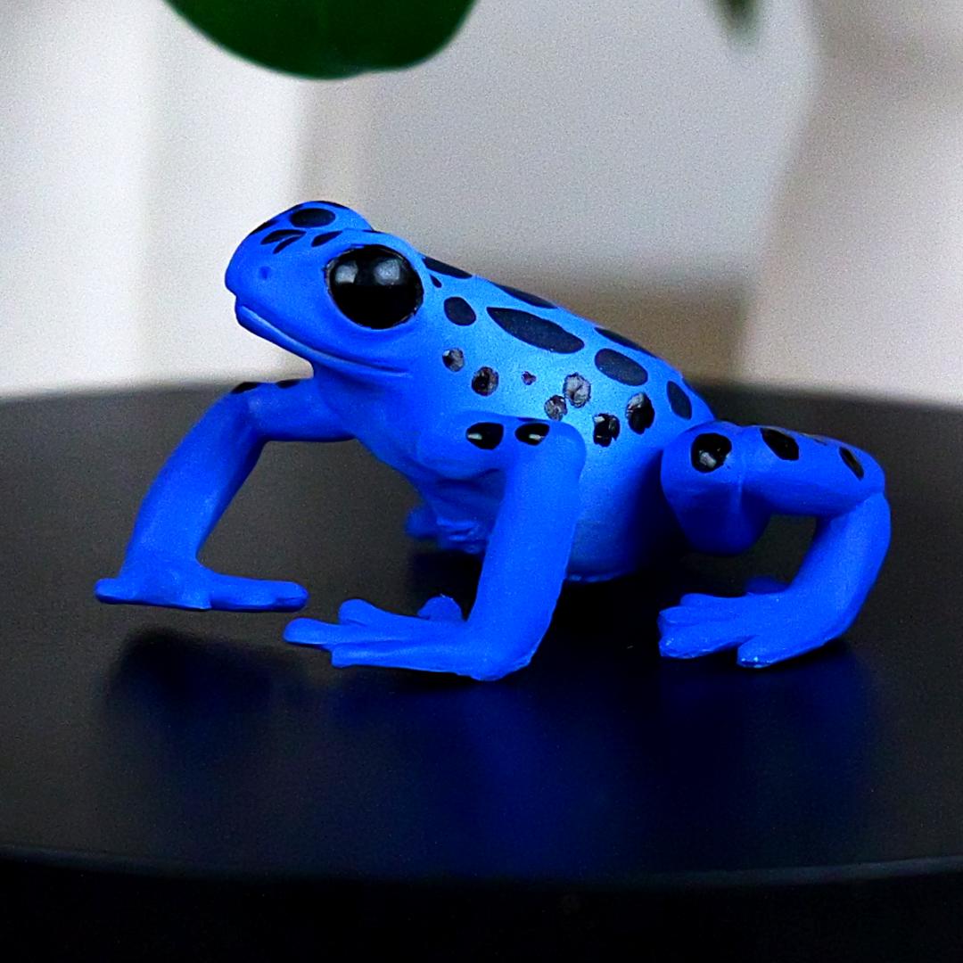 Equatorial Blue Frog Figure - Hand Painted & Collectible Toy - Papo 50175