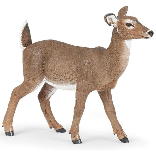 White-Tailed Doe Figure - Hand Painted & Collectible Deer Figurine - Papo 50218