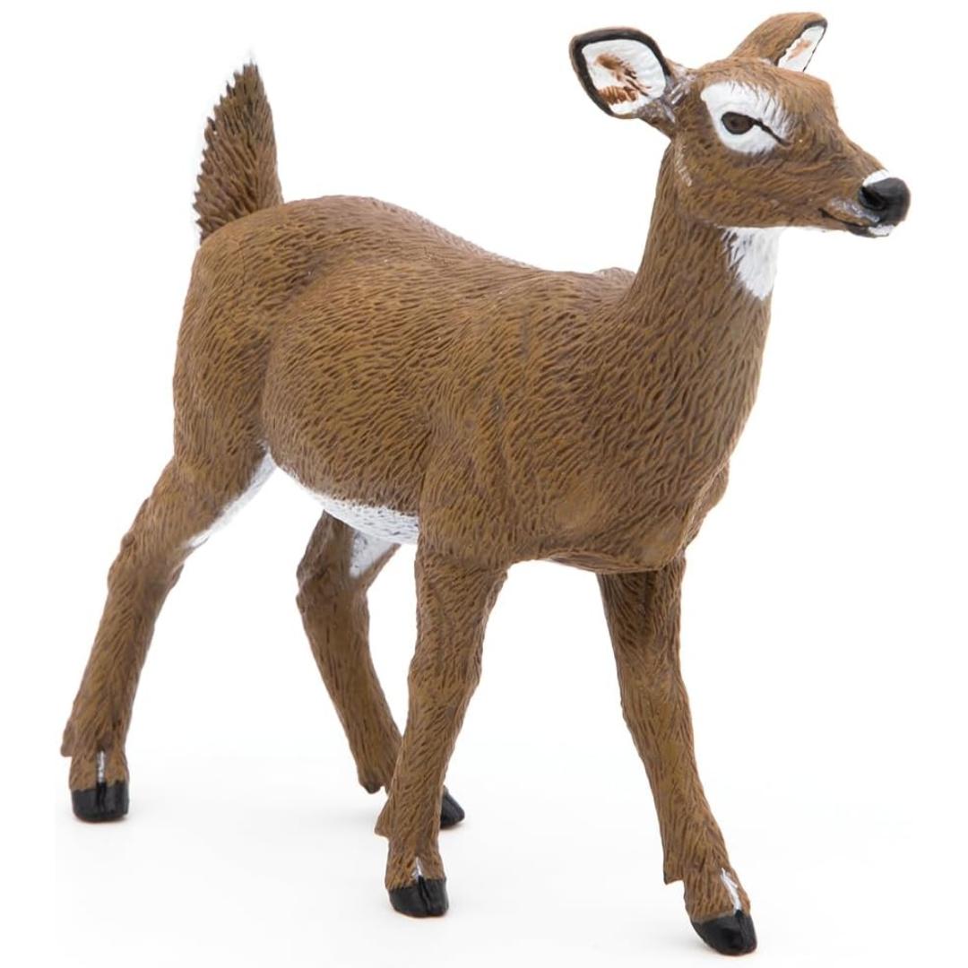 White-Tailed Doe Figure - Hand Painted & Collectible Deer Figurine - Papo 50218