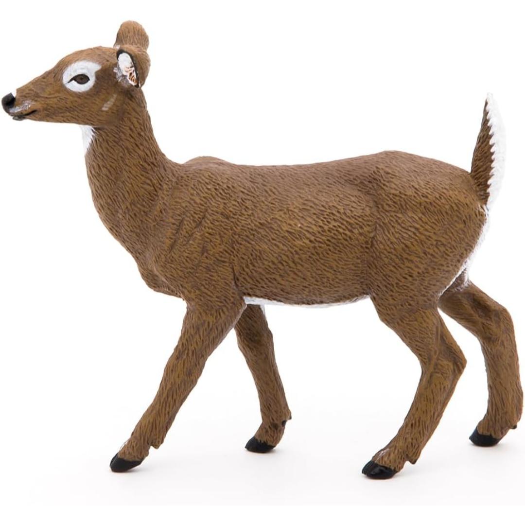 White-Tailed Doe Figure - Hand Painted & Collectible Deer Figurine - Papo 50218