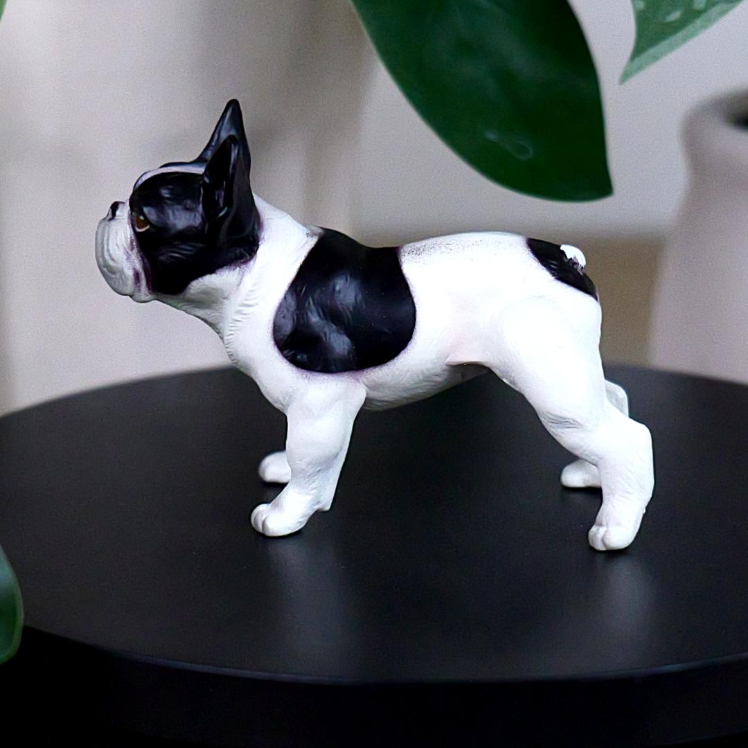 French Black & White Bulldog Figure - Hand Painted & Collectible Toy - Papo 54006