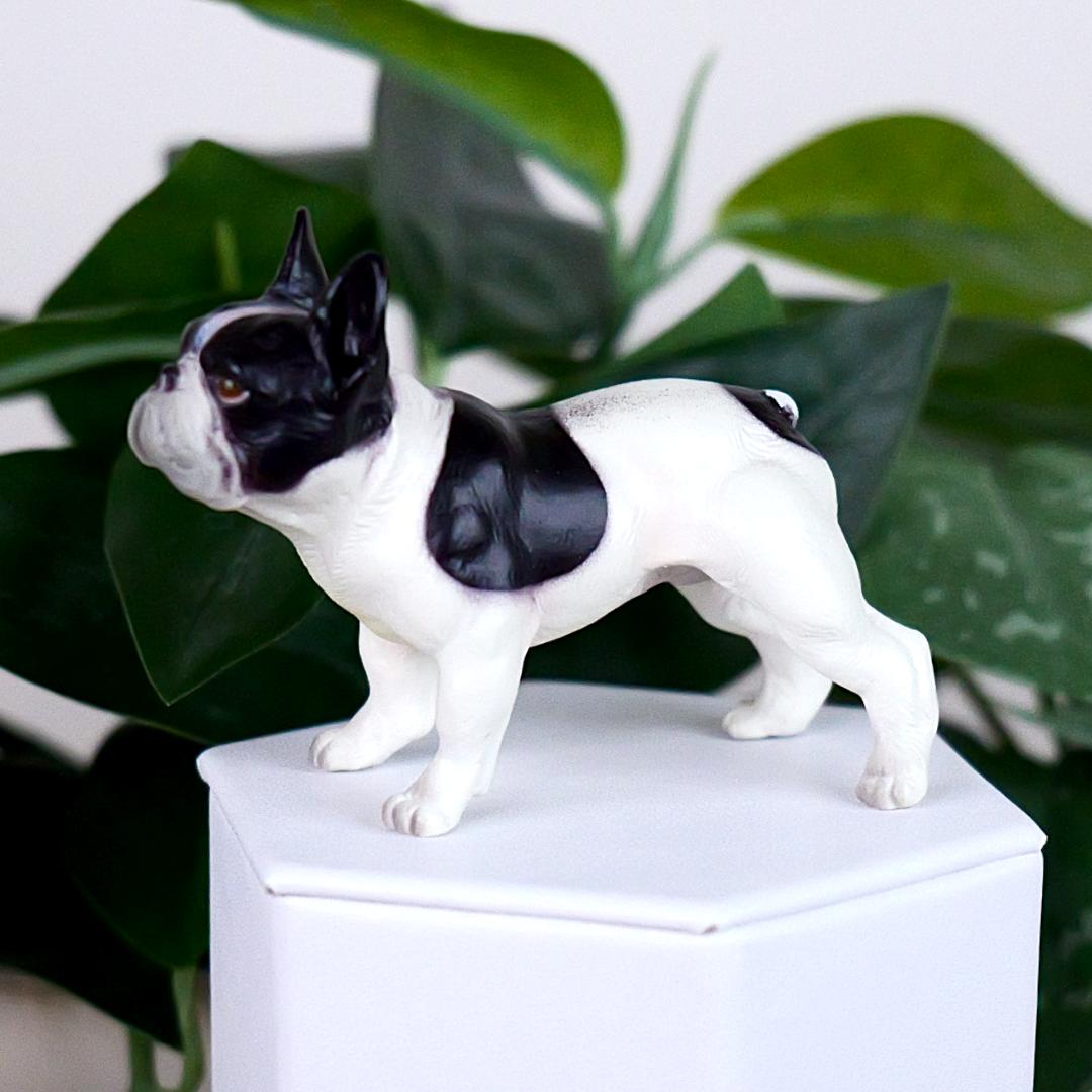 French Black & White Bulldog Figure - Hand Painted & Collectible Toy - Papo 54006