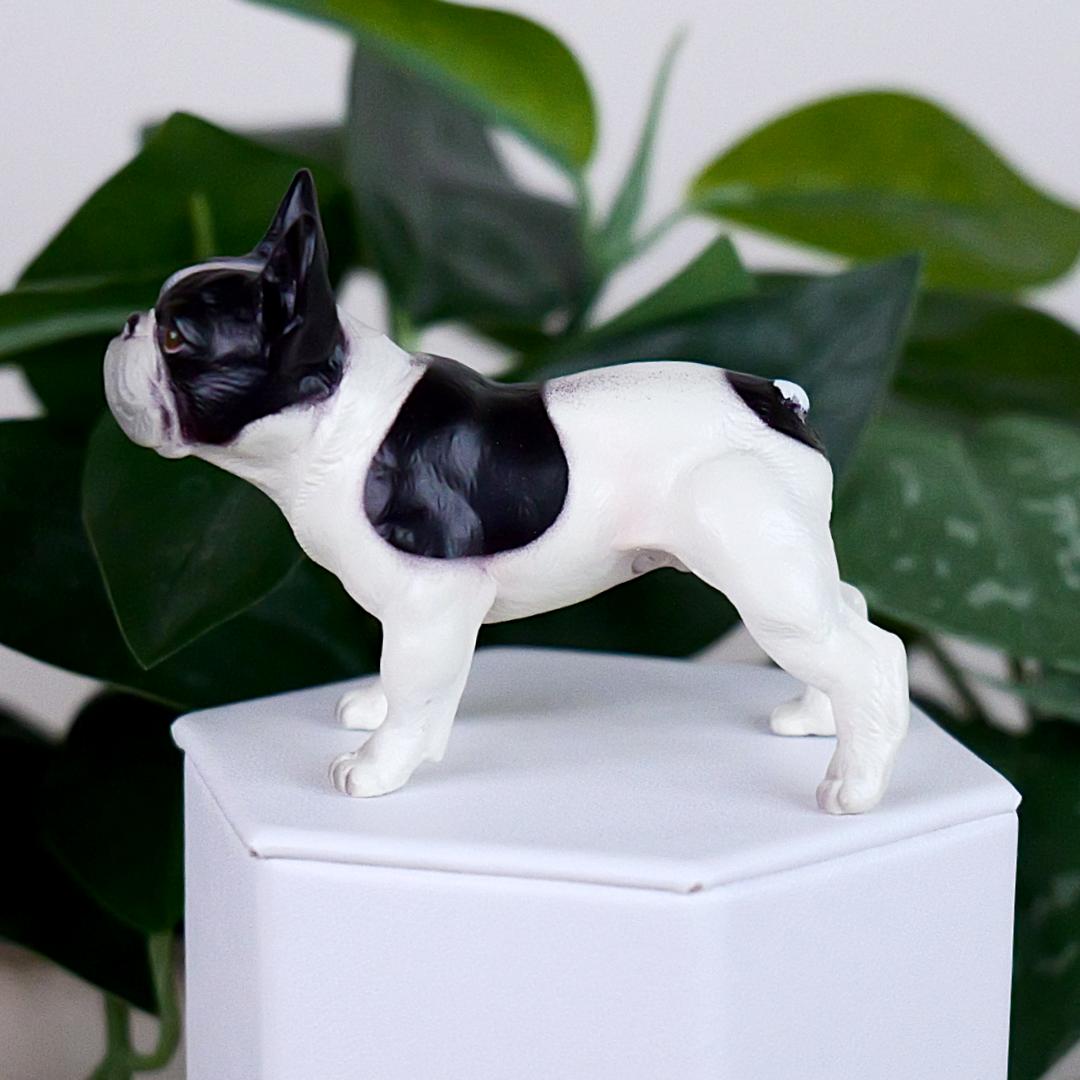 French Black & White Bulldog Figure - Hand Painted & Collectible Toy - Papo 54006