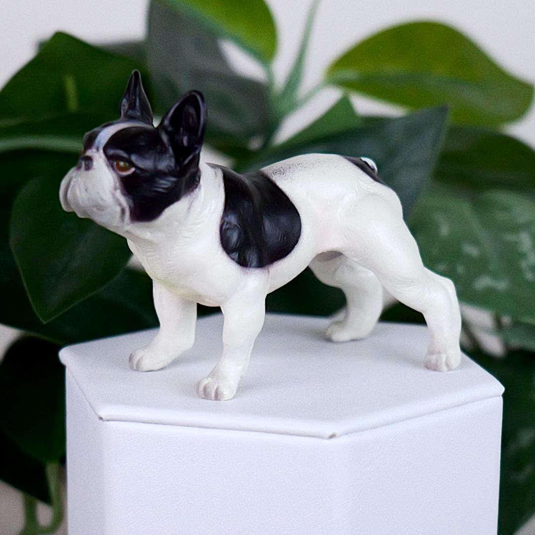 French Black & White Bulldog Figure - Hand Painted & Collectible Toy - Papo 54006