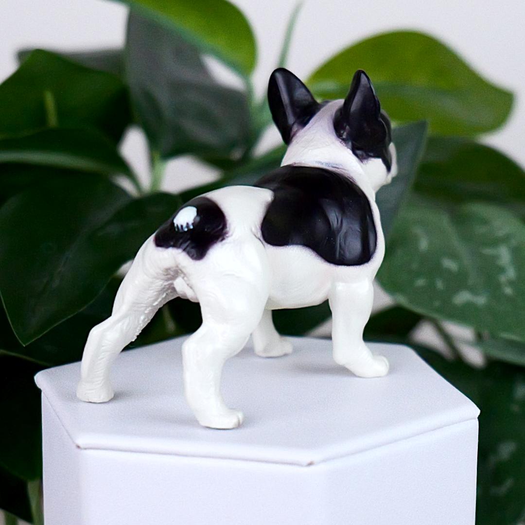 French Black & White Bulldog Figure - Hand Painted & Collectible Toy - Papo 54006