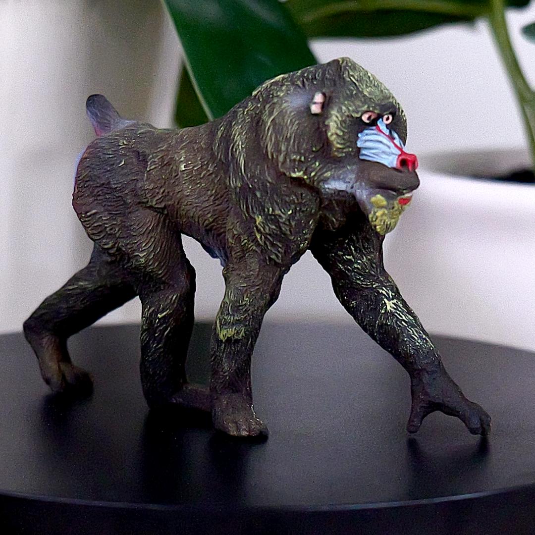 Mandrill Monkey Figure - Hand Painted & Collectible Toy - Papo 50121