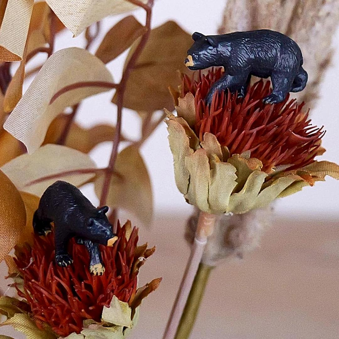 Black Bear Good Luck Minis Figure - Hand Painted & Collectible Figurine - Safari Ltd