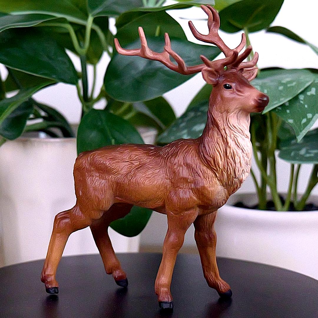 Stag Deer Figure - Hand Painted & Collectible Wild Animal Figure - Papo 53008