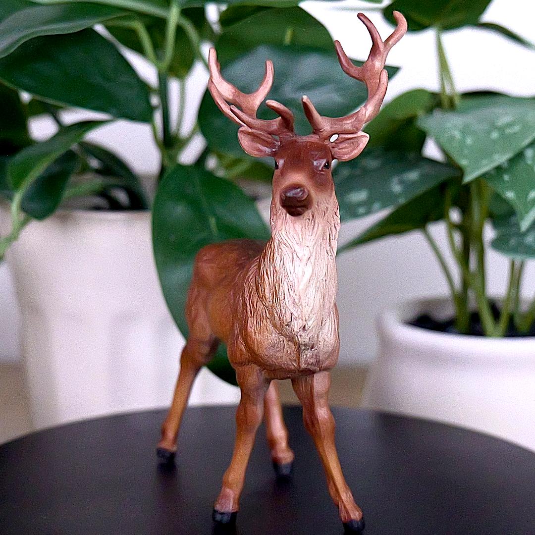 Stag Deer Figure - Hand Painted & Collectible Wild Animal Figure - Papo 53008