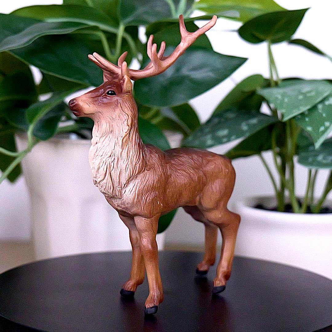 Stag Deer Figure - Hand Painted & Collectible Wild Animal Figure - Papo 53008