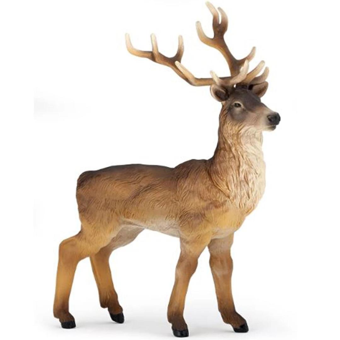 Stag Deer Figure - Hand Painted & Collectible Wild Animal Figure - Papo 53008