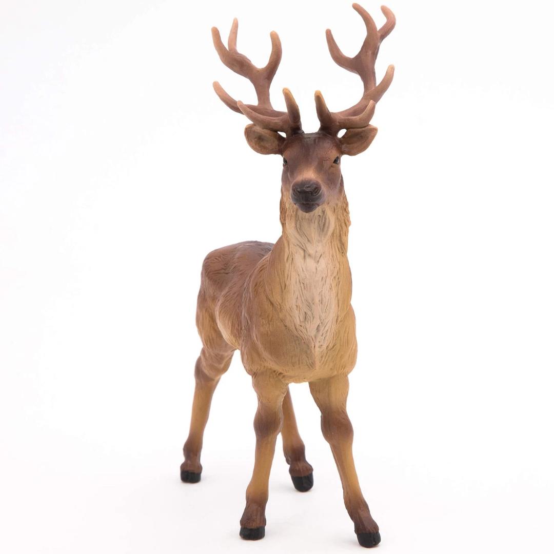 Stag Deer Figure - Hand Painted & Collectible Wild Animal Figure - Papo 53008
