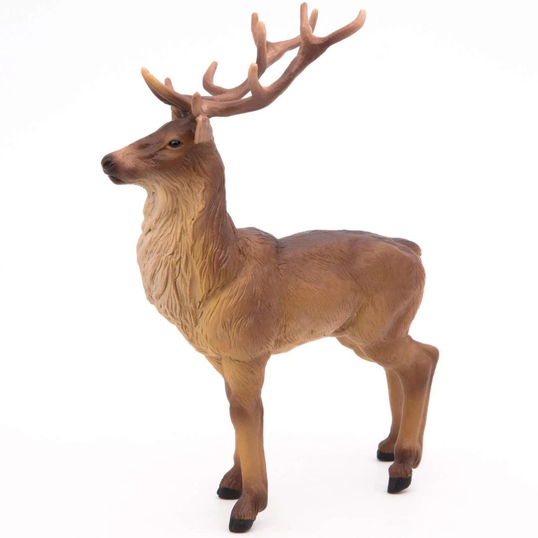 Stag Deer Figure - Hand Painted & Collectible Wild Animal Figure - Papo 53008