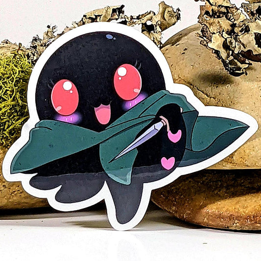 Cute Octopus Rogue Tabletop Gaming Sticker - 3" Waterproof Vinyl Decal