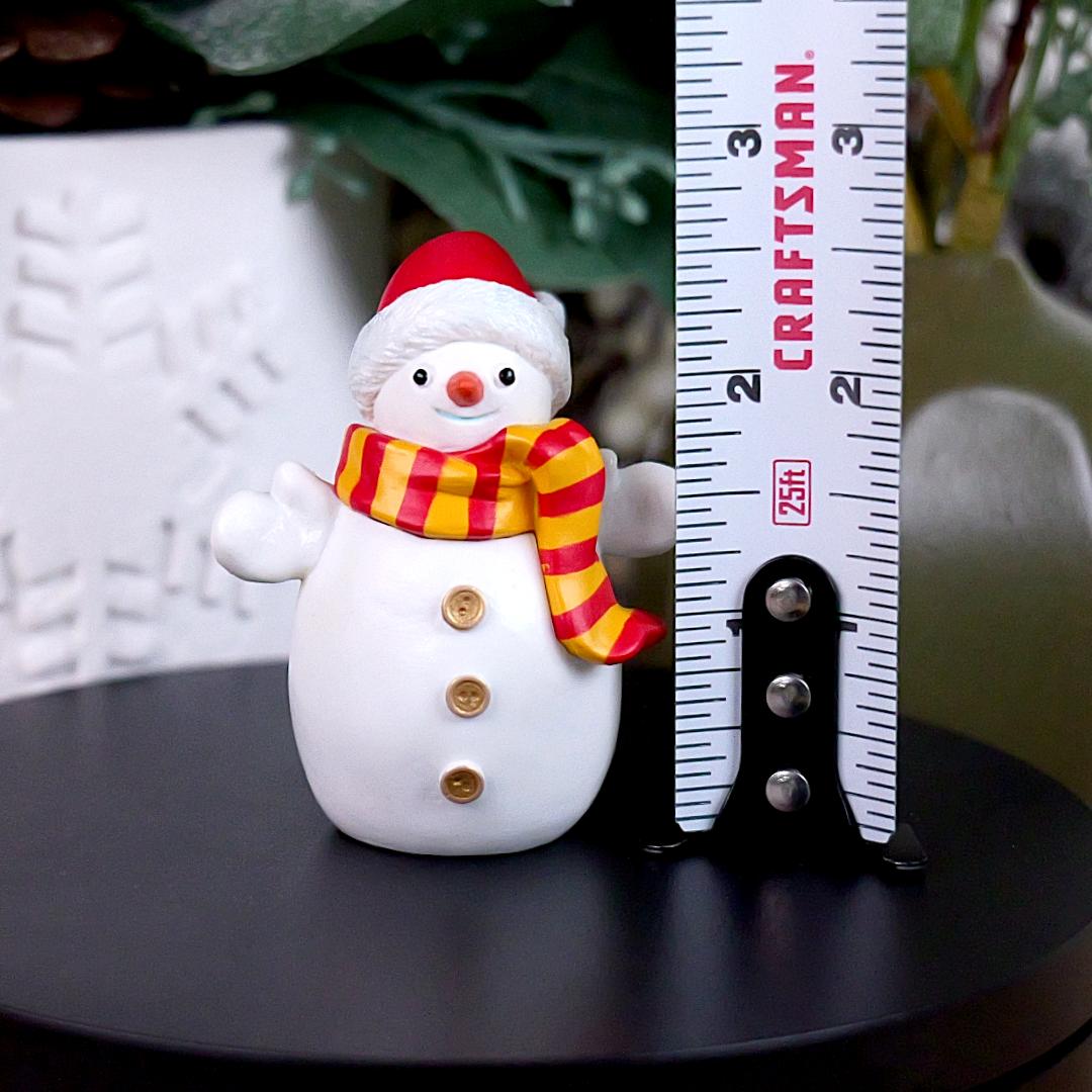 Snowman with Hat Figure - Hand Painted & Collectible Christmas Figurine - Papo 39158