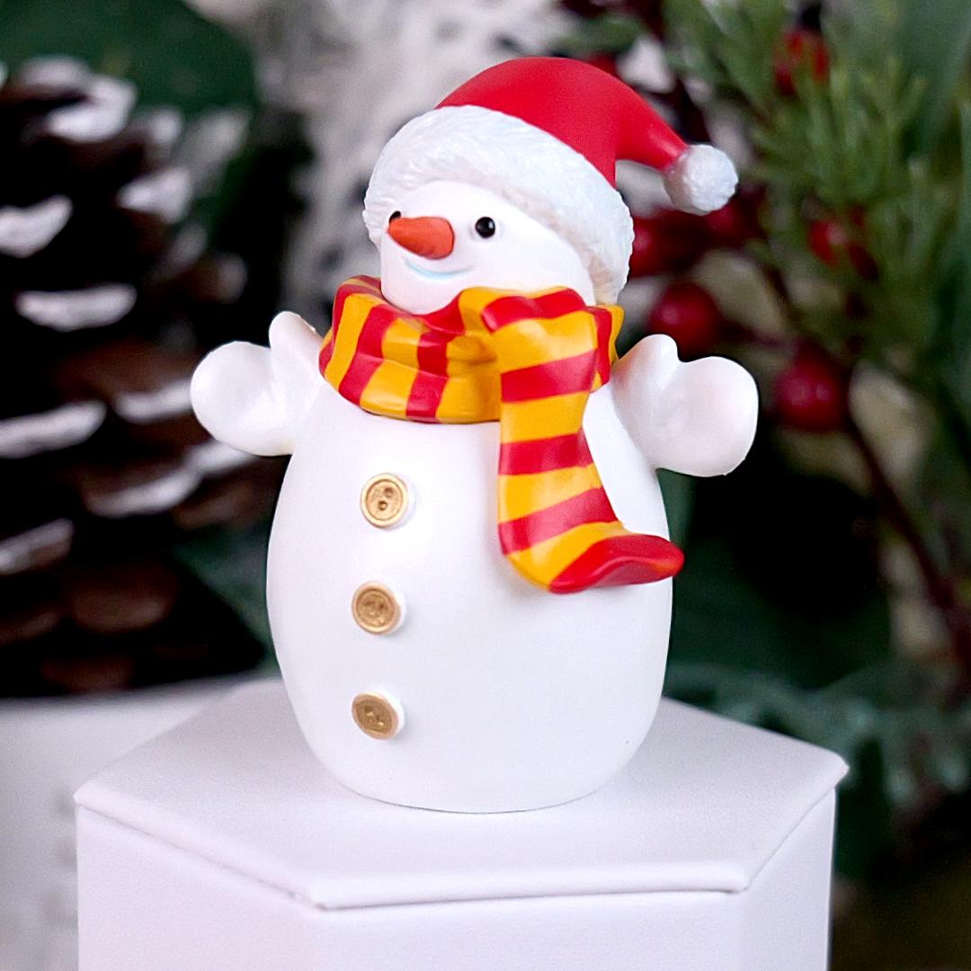 Snowman with Hat Figure - Hand Painted & Collectible Christmas Figurine - Papo 39158