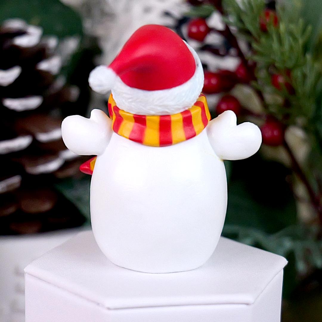 Snowman with Hat Figure - Hand Painted & Collectible Christmas Figurine - Papo 39158