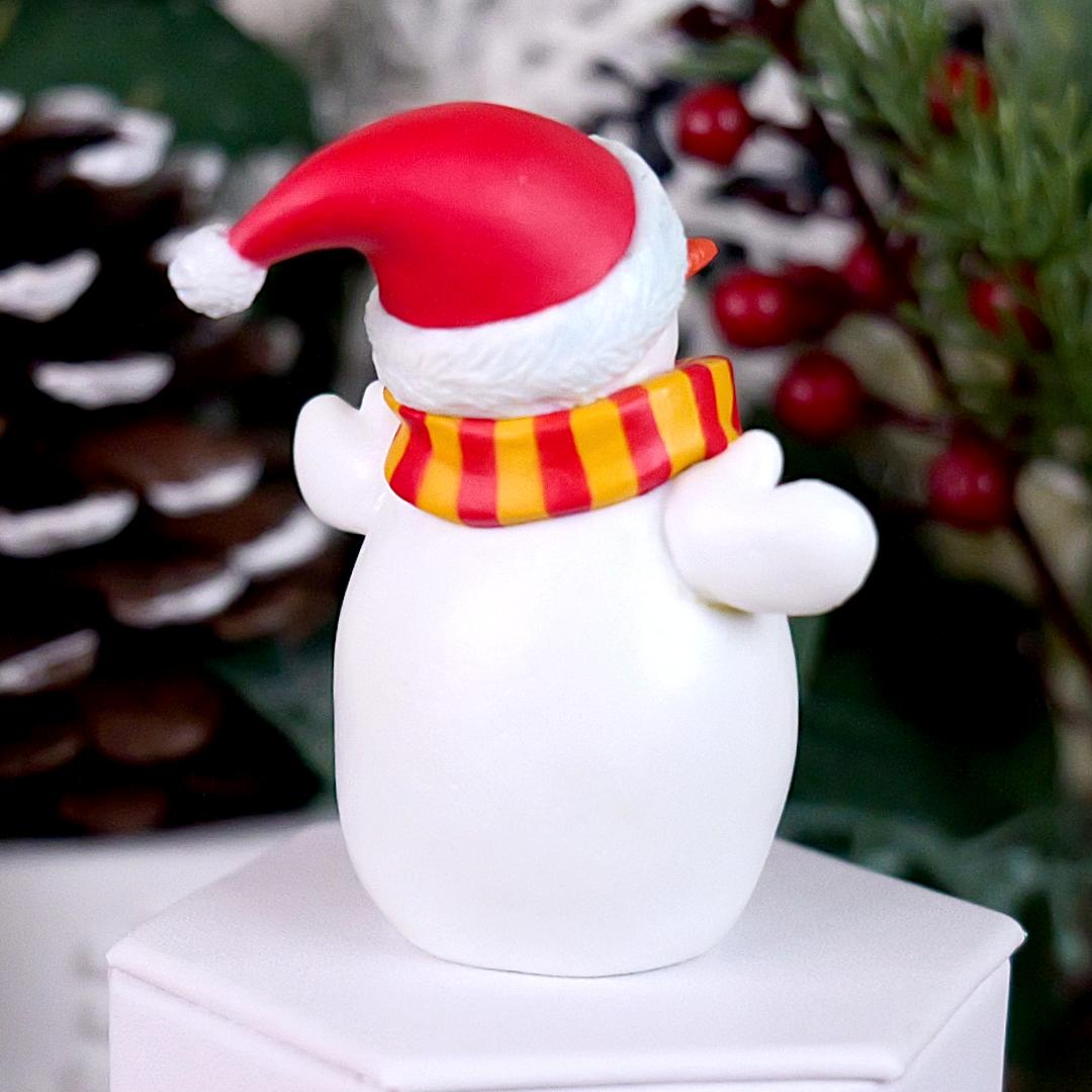 Snowman with Hat Figure - Hand Painted & Collectible Christmas Figurine - Papo 39158