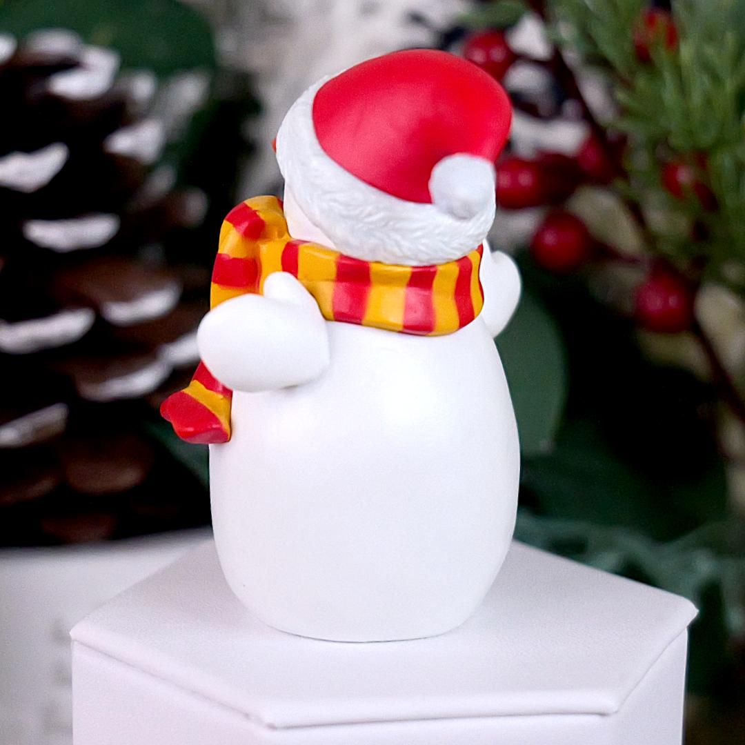 Snowman with Hat Figure - Hand Painted & Collectible Christmas Figurine - Papo 39158