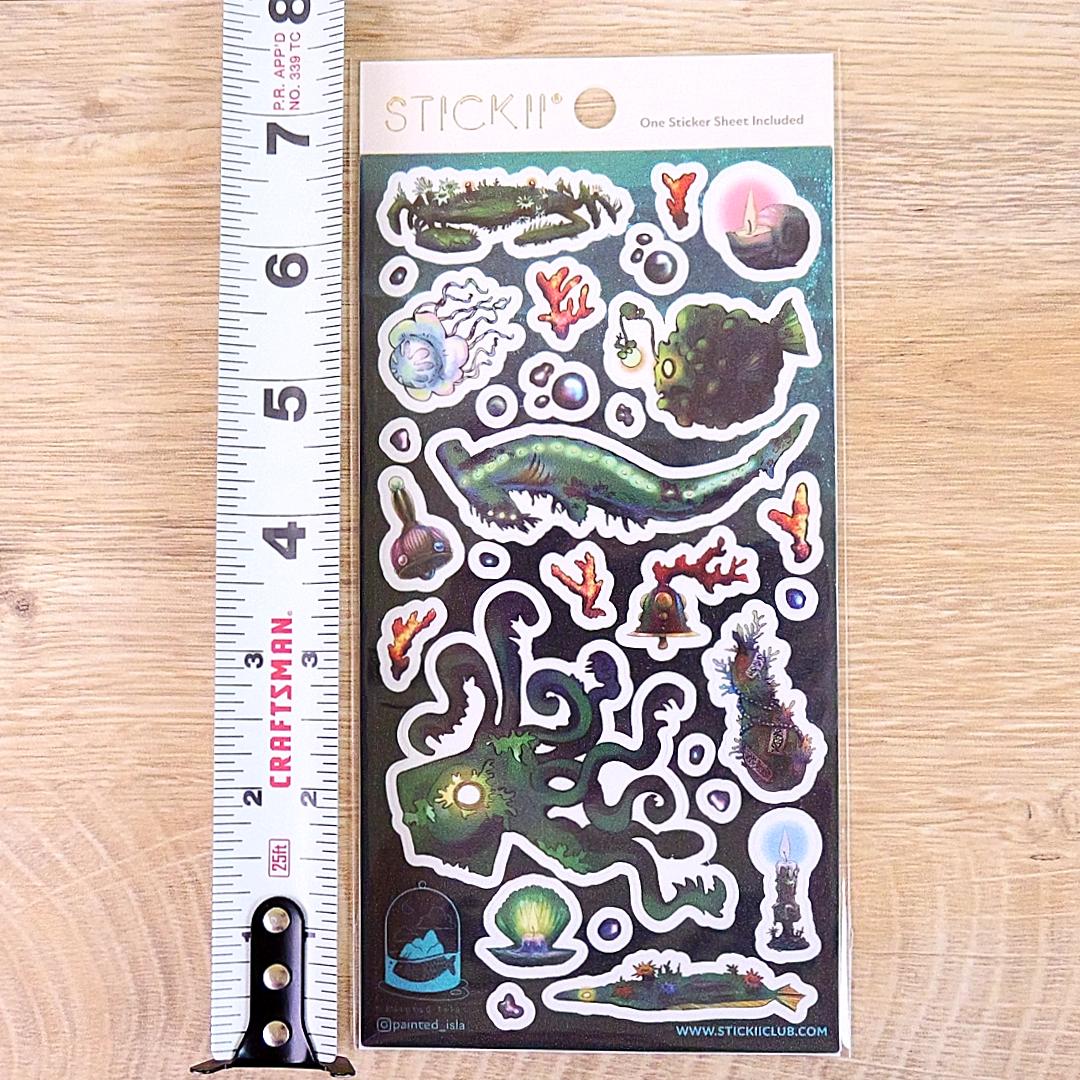 Into the Deep Stickers - Underwater Monsters Sticker Sheet