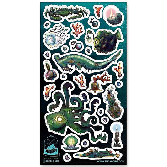 Into the Deep Stickers - Underwater Monsters Sticker Sheet