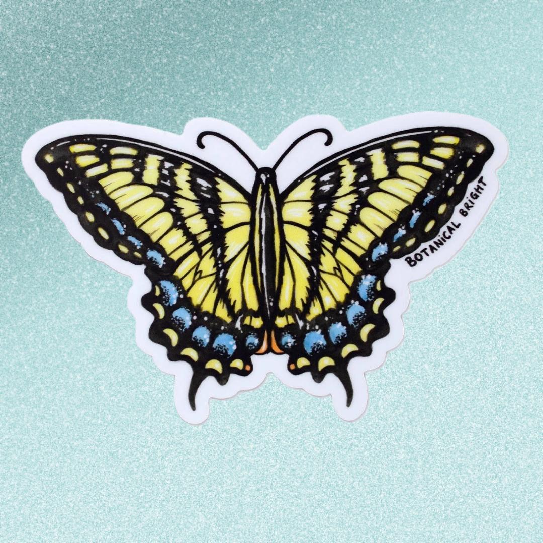 Swallowtail Butterfly Sticker - Waterproof Vinyl Nature & Garden Decal