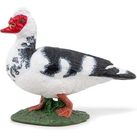 Muscovy Duck Figurine - Hand Painted Farm Animal Figure - Papo 51189