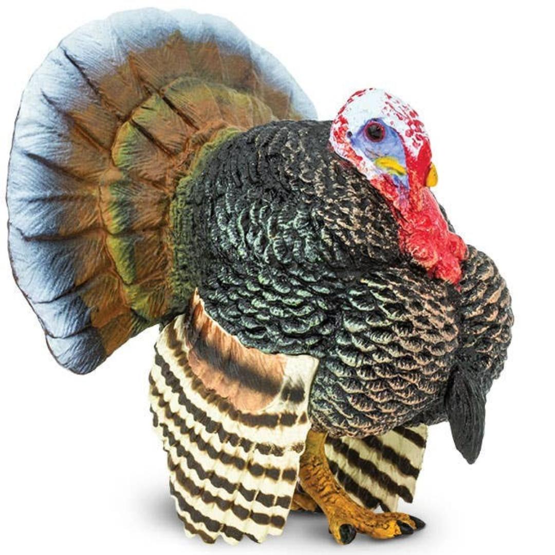 Turkey Figurine - Hand Painted & Collectible Farm Animal Toy Figure - Safari Ltd